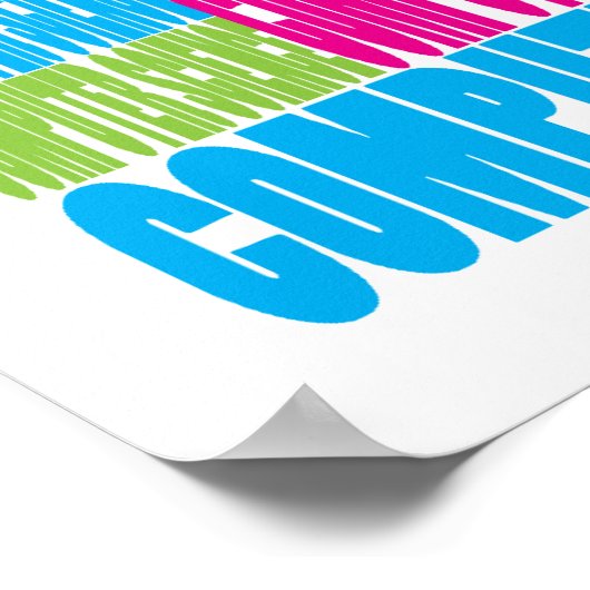 Farbenfrohe Computerwissenschaft Poster (Ecke)