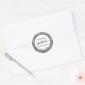 Farbenfrohe Confetti Abschluss Feier 3 Runder Aufkleber (Umschlag)