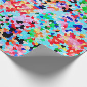 Farbenfrohe Confetti Abstrakt Mosaik Muster Neck T Geschenkpapier (Ecke)