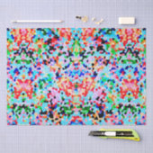 Farbenfrohe Confetti Abstrakt Mosaik Muster Neck T Seidenpapier (Handwerk)