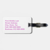 Farbenfrohe Confetti Abstrakter Individuelle Name Gepäckanhänger (Rückseite horizontal)