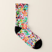 Farbenfrohe Confetti Abstraktes Muster Socken (Rechts - Außen)