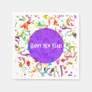 Farbenfrohe Confetti Art Jeden Anlass Lila Vorlage Serviette