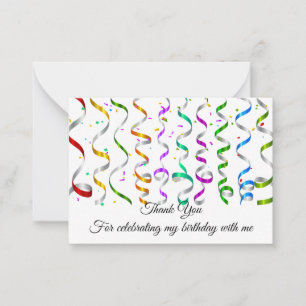 Farbenfrohe Confetti auf Dankeschön Karten