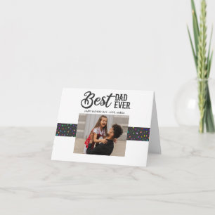 Farbenfrohe Confetti Bester Vater je Vatertag Karte