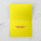 Farbenfrohe Confetti Custom Age und Name Birthday Karte (Innenseite)