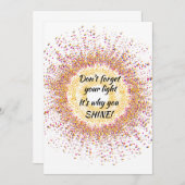 Farbenfrohe Confetti Das ist der Grund, warum man  (Vorne/Hinten)