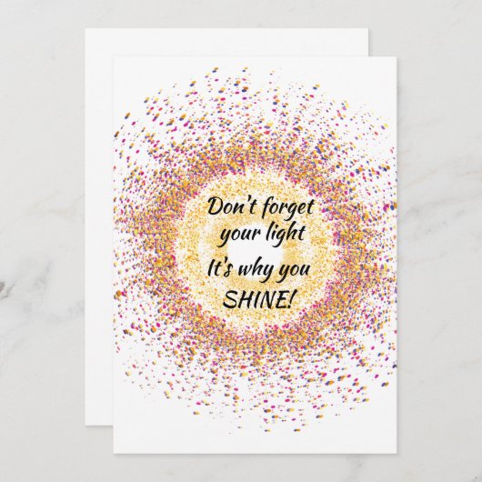 Farbenfrohe Confetti Das ist der Grund, warum man  (Vorne/Hinten)