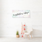 Farbenfrohe Confetti Handwriting Gratulation Banner (Insitu)
