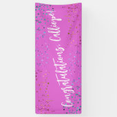 Farbenfrohe Confetti Handwriting Gratulation Banner (Vertikal)