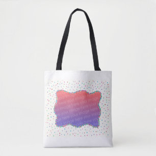 Farbenfrohe Confetti Hinzufügen von Foto-Tragetasc Tasche