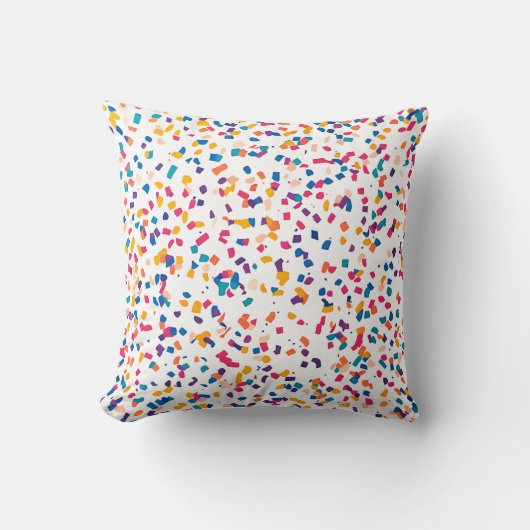 Farbenfrohe Confetti Kids Throw Kissen (Vorderseite)