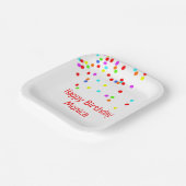 Farbenfrohe Confetti-Kinder-Geburtstagsparty Pappteller (Gewinkelt)