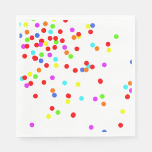Farbenfrohe Confetti-Kinder-Geburtstagsparty Serviette