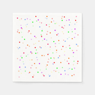 Farbenfrohe Confetti-Kinder-Geburtstagsparty Serviette