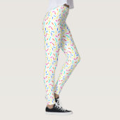 Farbenfrohe Confetti Lines Sprinklermuster Leggings (Rechts)