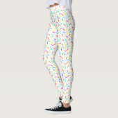 Farbenfrohe Confetti Lines Sprinklermuster Leggings (Links)
