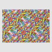 Farbenfrohe Confetti mit versteckten Katzen Augen  Seidenpapier (Vorderseite)