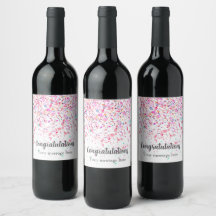 Farbenfrohe Confetti Pink Wasserfarbe Personalisie
