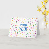 Farbenfrohe Confetti-Plätze | Vielen Dank Karte (Gelbe Blume)