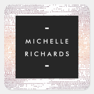 Farbenfrohe Confetti Regenmuster Moderne Quadratischer Aufkleber