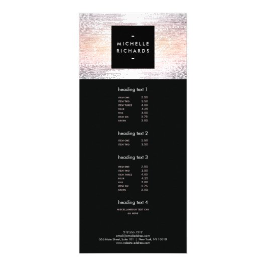 Farbenfrohe Confetti Regenmuster Moderne Werbekarte (Vorne)