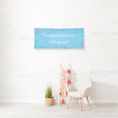 Farbenfrohe Confetti Script Herzlichen Glückwunsch Banner (Insitu)