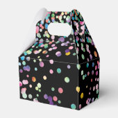 Farbenfrohe Confetti Silvester-Party Geschenkschachtel (Rückseite)