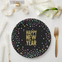Farbenfrohe Confetti Silvester-Party