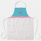 Farbenfrohe Confetti Sprinkles | Monogramm Schürze (Vorderseite)