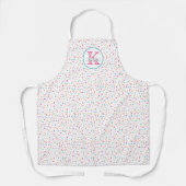 Farbenfrohe Confetti Sprinkles | Monogramm Schürze (Vorderseite)