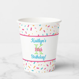 Farbenfrohe Confetti Sprinkles | PARTY Pappbecher