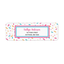 Farbenfrohe Confetti Sprinkles | Rücksendeadresse