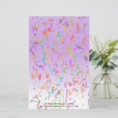 Farbenfrohe Confetti Stücke Violet Gradient Custom Briefpapier (Stehend Vorderseite)