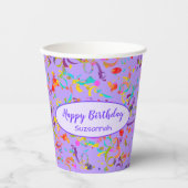 Farbenfrohe Confetti Toss Besondere Anlass Custom Pappbecher (Vorderseite)