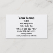 Farbenfrohe Confetti Toss Hintergrundveranstaltung Visitenkarte (Rückseite)