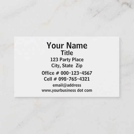 Farbenfrohe Confetti Toss Hintergrundveranstaltung Visitenkarte (Rückseite)