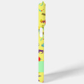 Farbenfrohe Confetti-Toss über Gelb Case-Mate iPhone Hülle (Rückseite / Rechts)