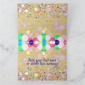 Farbenfrohe Confetti und Balloons glücklich zum Ge Karte (Innenseite)