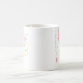 Farbenfrohe Confetti und Streamers Kaffeetasse (Mittel)