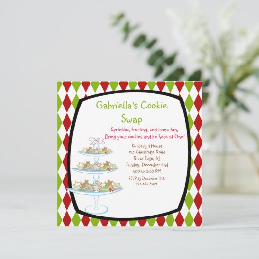 Farbenfrohe Cookie Tray Holiday Cookie Swap lädt e (Stehend Vorderseite)