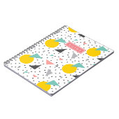 Farbenfrohe Coole Abstrakte Retro 90er Jahre Gesta Notizblock (Linke Seite)