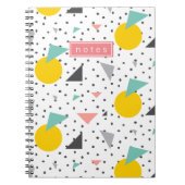 Farbenfrohe Coole Abstrakte Retro 90er Jahre Gesta Notizblock (Vorderseite)