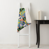 Farbenfrohe Coole Katzen auf Quilt-ähnlichen Plätz Sherpadecke (Beispiel)