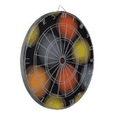 Farbenfrohe, coole, moderne, trendige Abstraktion  Dartscheibe (Vorderseite Links)