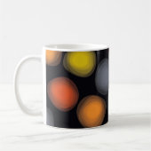 Farbenfrohe, coole, moderne, trendige Abstraktion Kaffeetasse (Links)