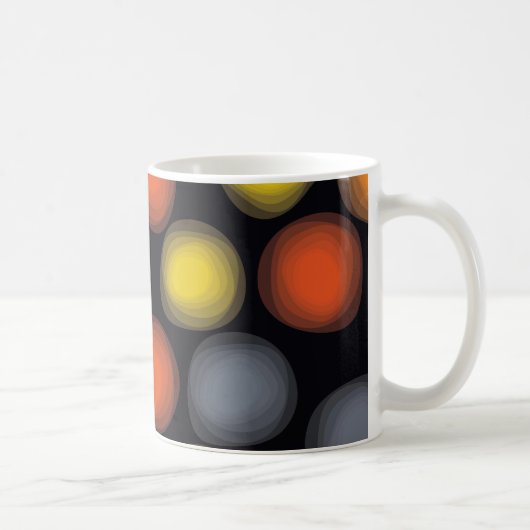 Farbenfrohe, coole, moderne, trendige Abstraktion Kaffeetasse (Rechts)
