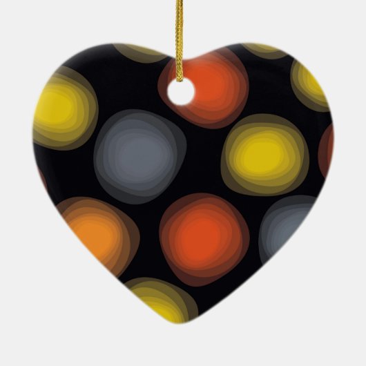 Farbenfrohe, coole, moderne, trendige Abstraktion  Keramik Ornament (Hinten)