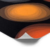 Farbenfrohe, coole, moderne, trendige Abstraktion  Poster (Ecke)