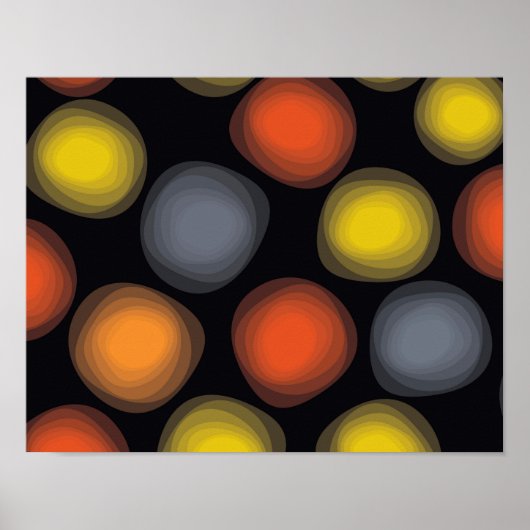 Farbenfrohe, coole, moderne, trendige Abstraktion  Poster (Vorne)